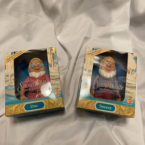 Vintage 1992 Doc and Sneezy 6" figures